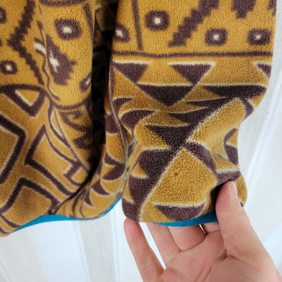 Patagonia Synchilla Snap T Pullover Fleece Montana Sieta Brown Aztec Size Medium - Picture 9 of 11
